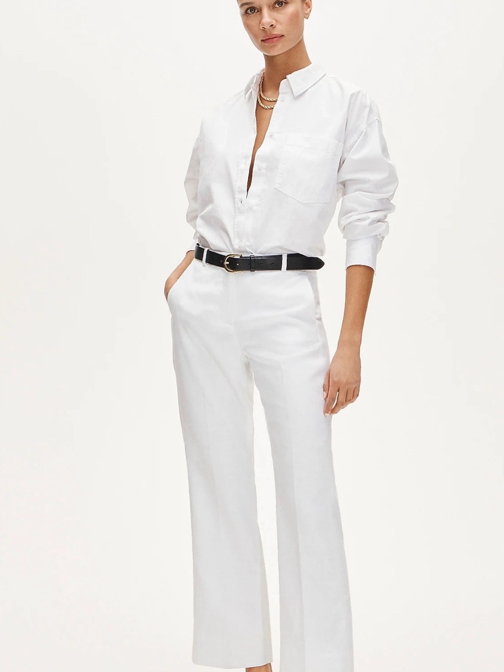 J. Crew Kaya Pant In Stretch Linen Blend White 14 Women’s Classic NWT